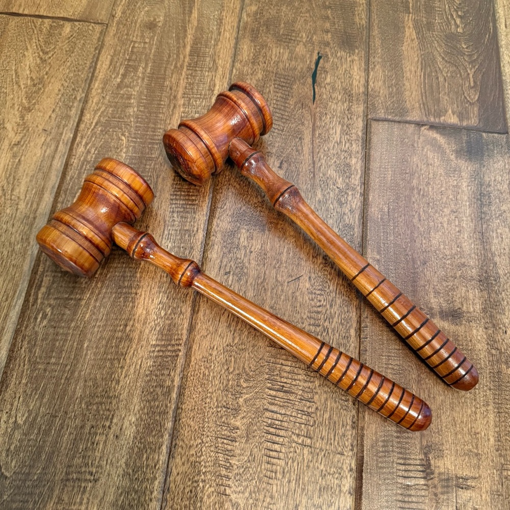 Wooden Gavel Set
